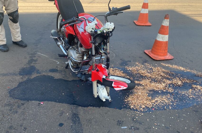 Acidente em Apucarana deixa motociclista ferido