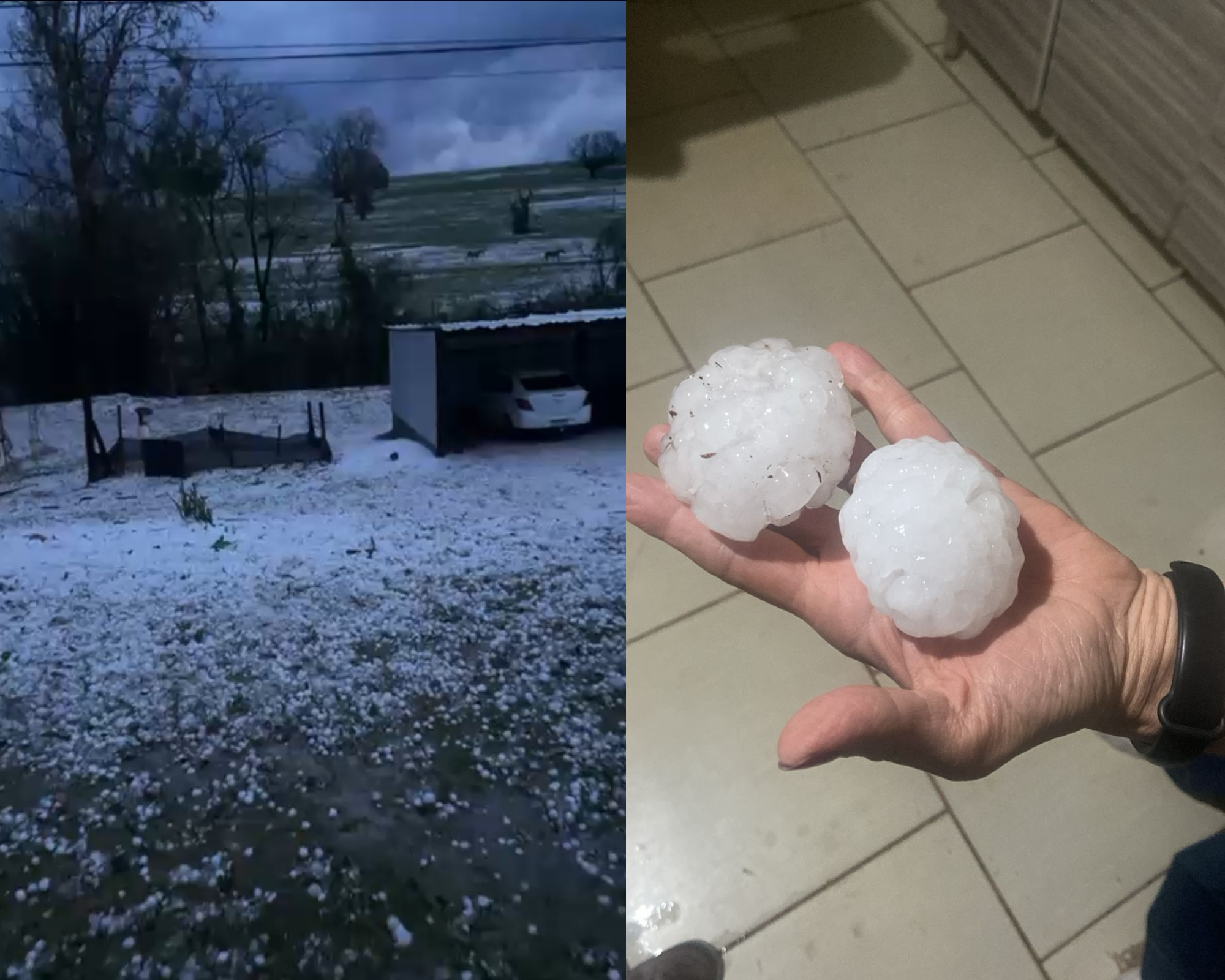 Temporal no Vale do Ivaí: Chuva de granizo causa estragos