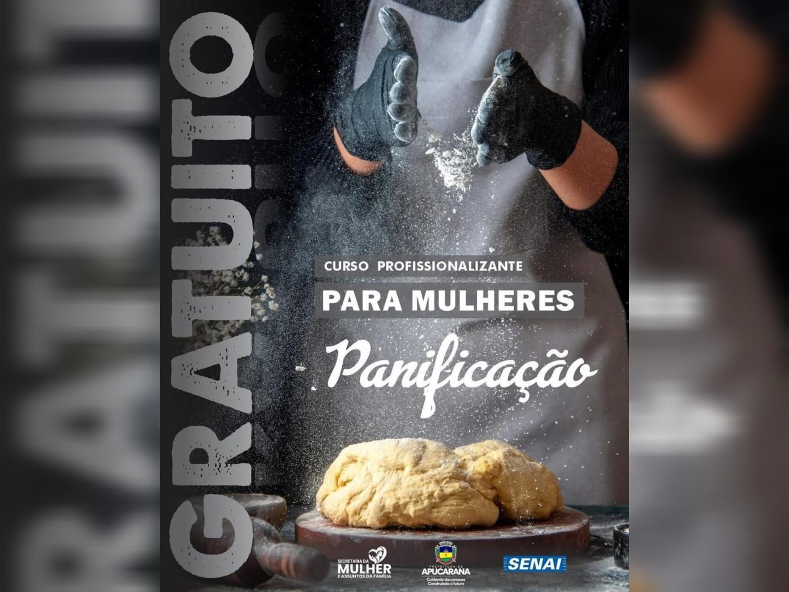 Secretaria da Mulher e Senai oferecem curso gratuito de panificação