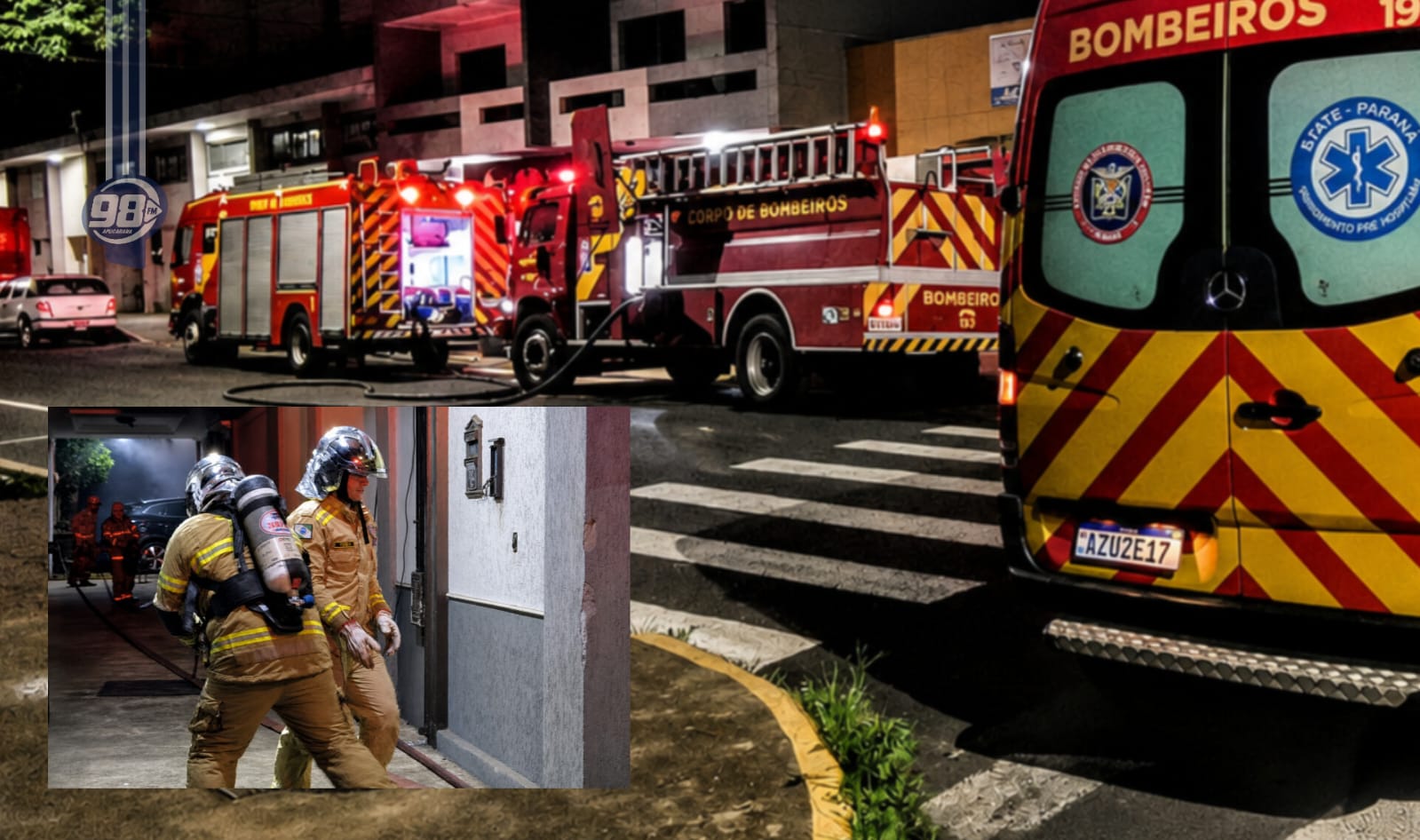 VÍDEO: Bombeiros de Apucarana atendem pela primeira vez carro elétrico em chamas na garagem