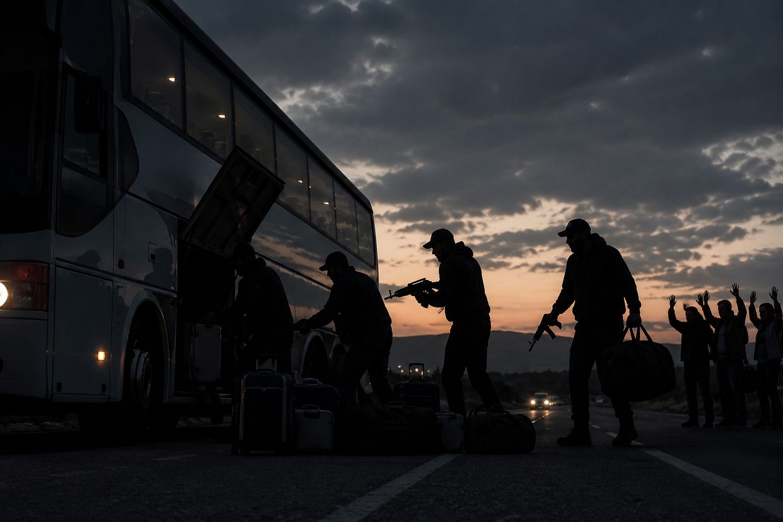 Criminosos armados interceptam ônibus de turismo e roubam bagagens na PR-170, em Cambira