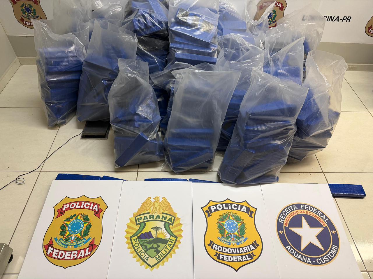 Polícia Rodoviária Federal apreende 480 kg de maconha