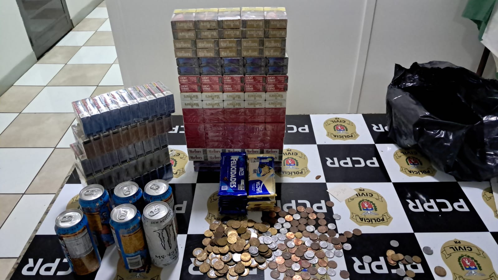 Homem é preso após invadir conveniência de posto e furtar produtos no Centro de Apucarana