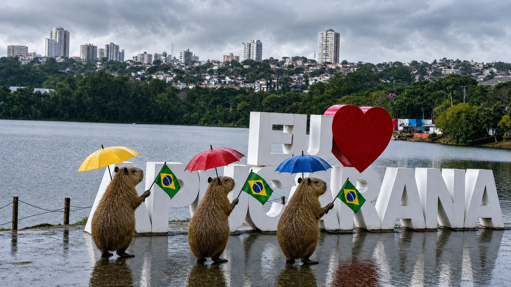Outono vai embora debaixo de chuva na virada da estação