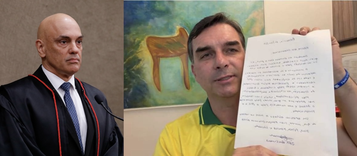 Moraes suspende visitas de Flávio Bolsonaro ao pai e dá 48h para defesa explicar carta