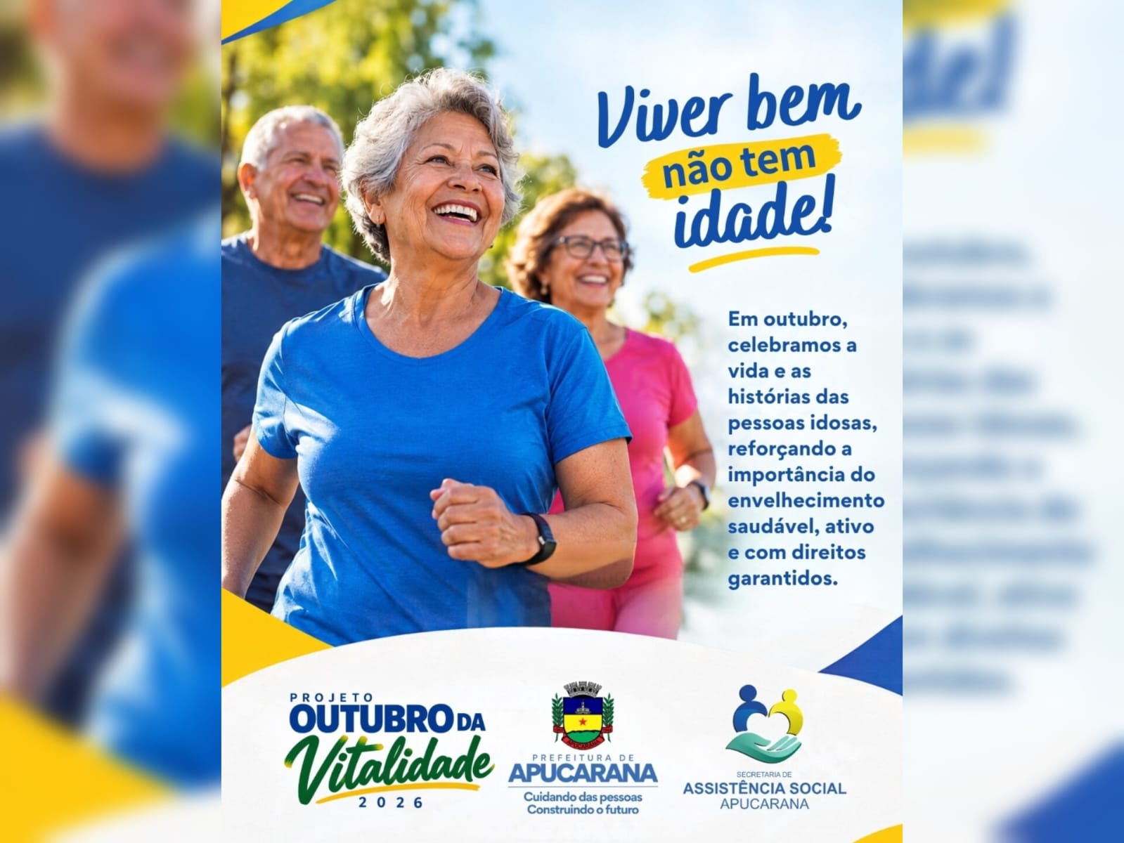 Outubro da Vitalidade reúne atividades para a população 60+