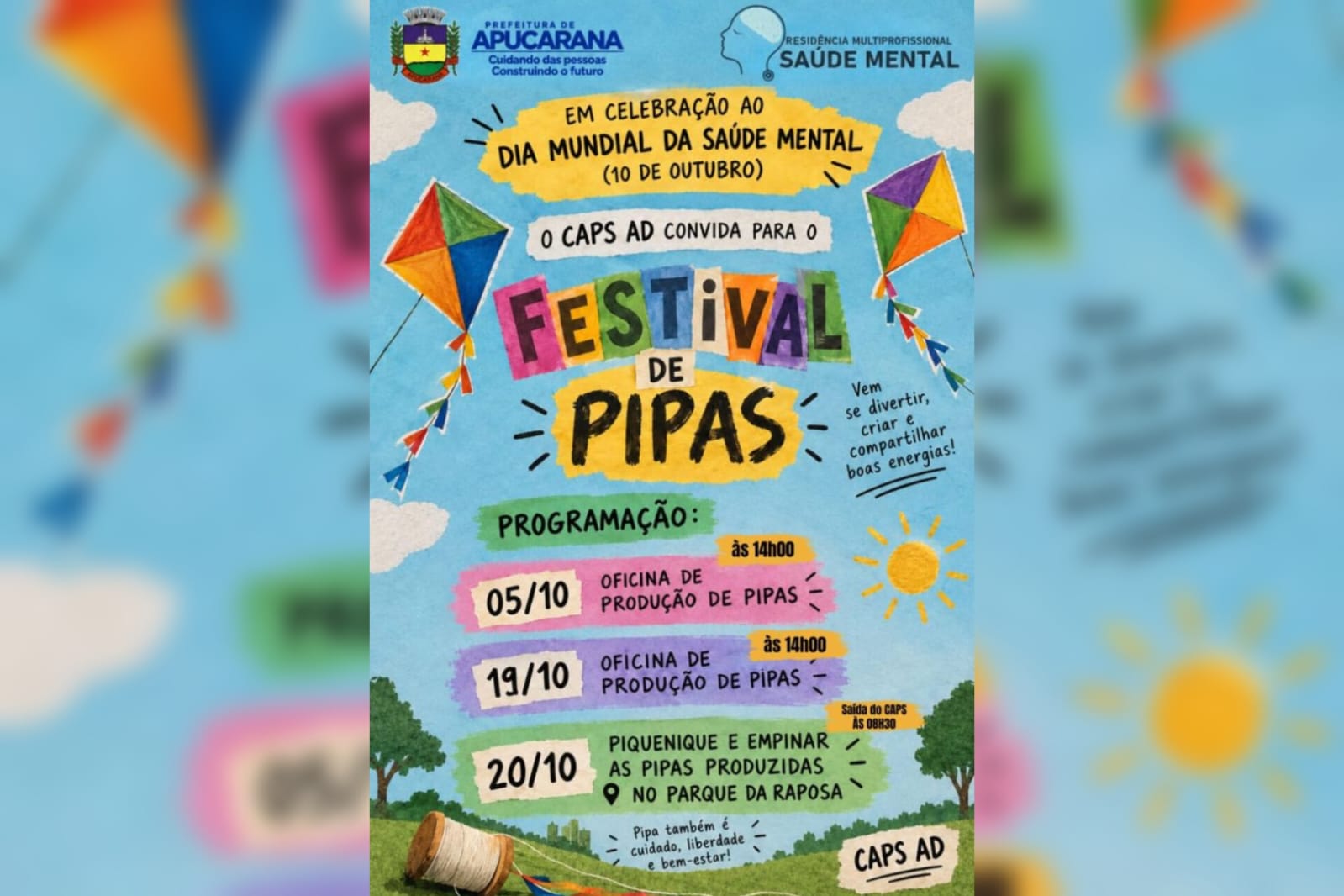 Parque da Raposa recebe piquenique e Festival de Pipas